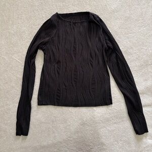 Elegant Black Long Sleeve Top